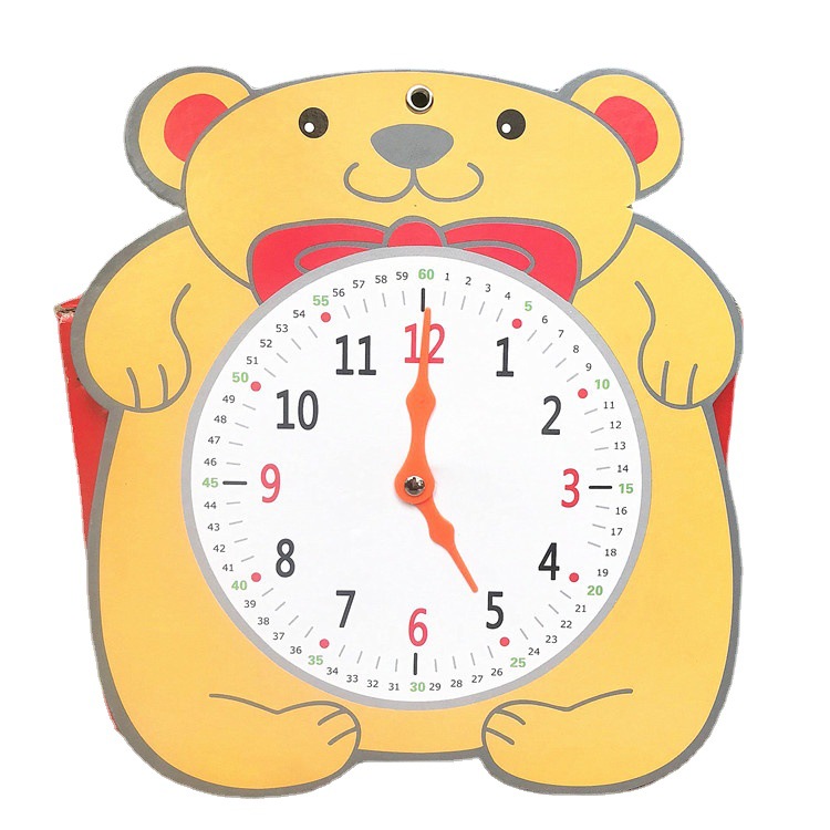 Two-Needle Animal Cardboard Clock Learner Kidsren's Early Education Puzzle Clock Face Clock Model to Understand Time