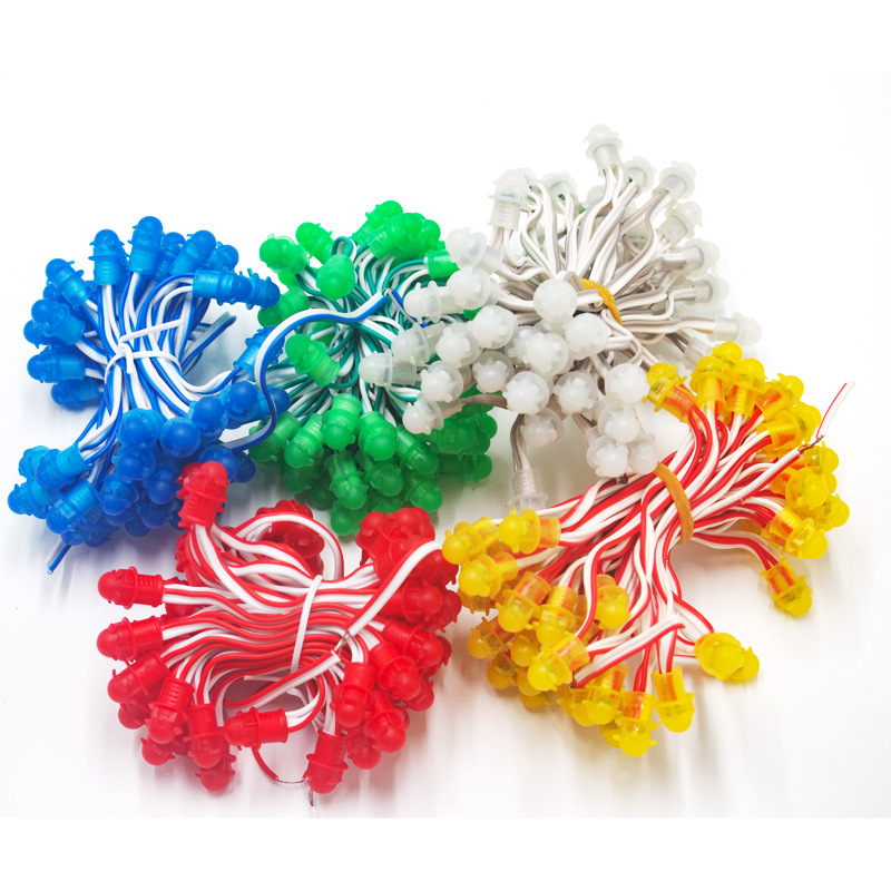 Smd Led Exposed Light String with Plate Perforated Lamp Bead Sign Dot Matrix Outdoor Pure Copper Tin Wrapped Copper Advertising Luminous Characters