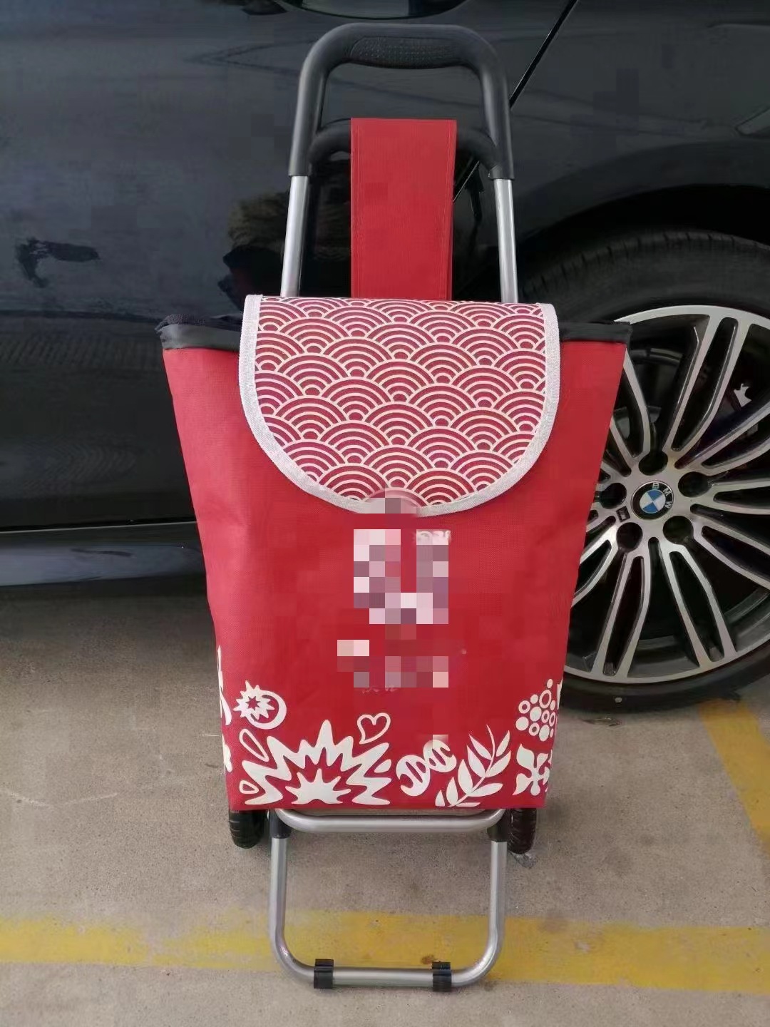 Портативная супермаркетская тележка, складная тележка для пожилых людей, реклама, оптовая печать