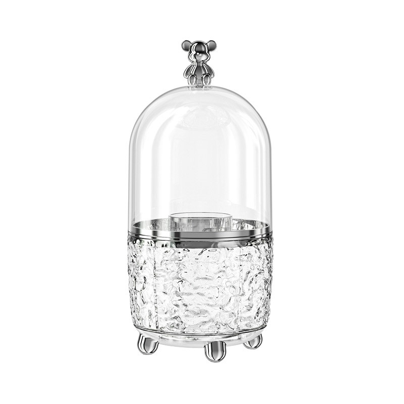 Cosmetic Storage Box High-end Light Luxury Household Desktop Makeup Brush Storage Rotating Dust-proof Dressing Table Storage Bucket