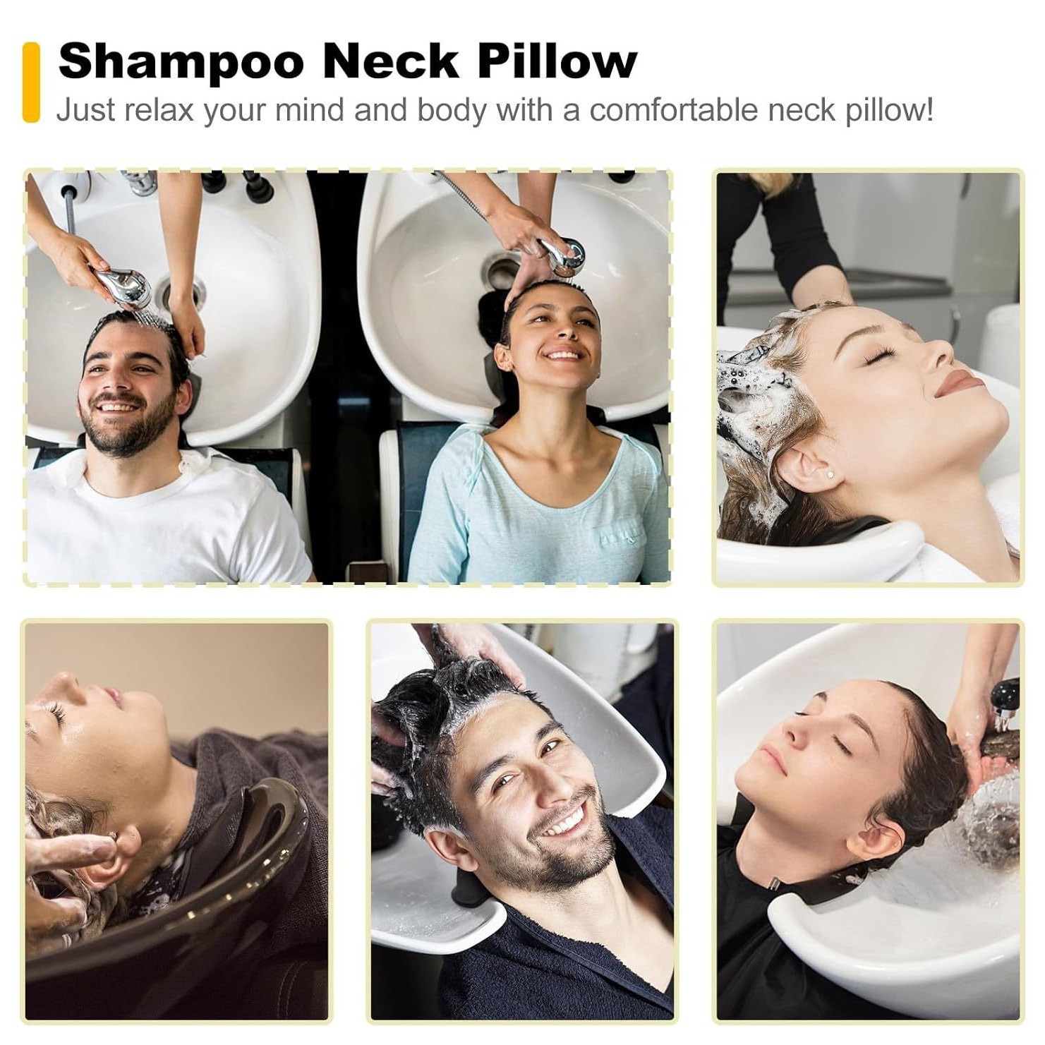Cross-Border Anti-Slip Mat Shampoo Bed Universal New Barber Shop Hair Salon Special Simple U-Shaped Silicone Pillow Factory Direct Sale