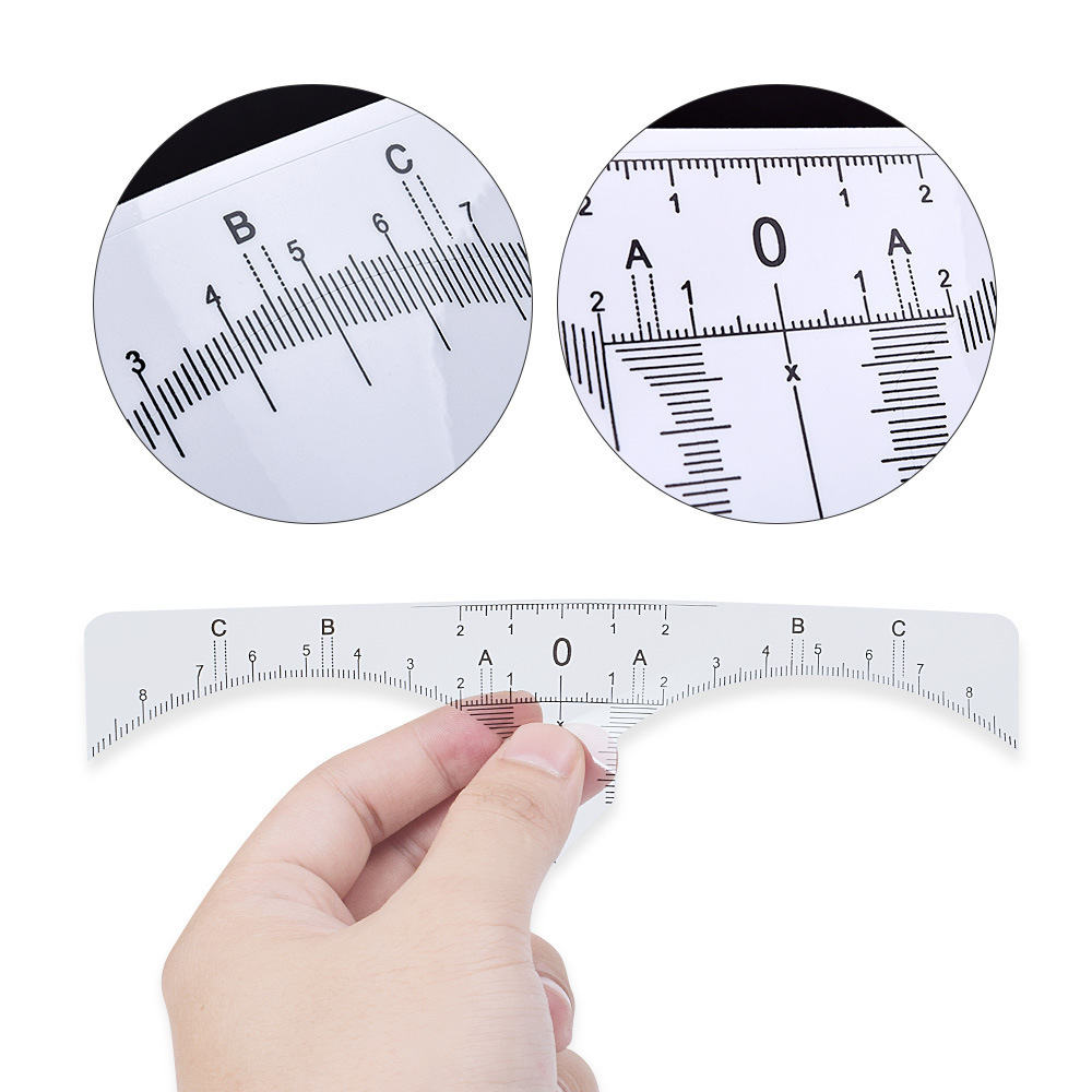 Embroidery PVC eyebrow paste eyebrow design standard eyebrow ruler three-point positioning balance eyebrow Card Factory Direct label