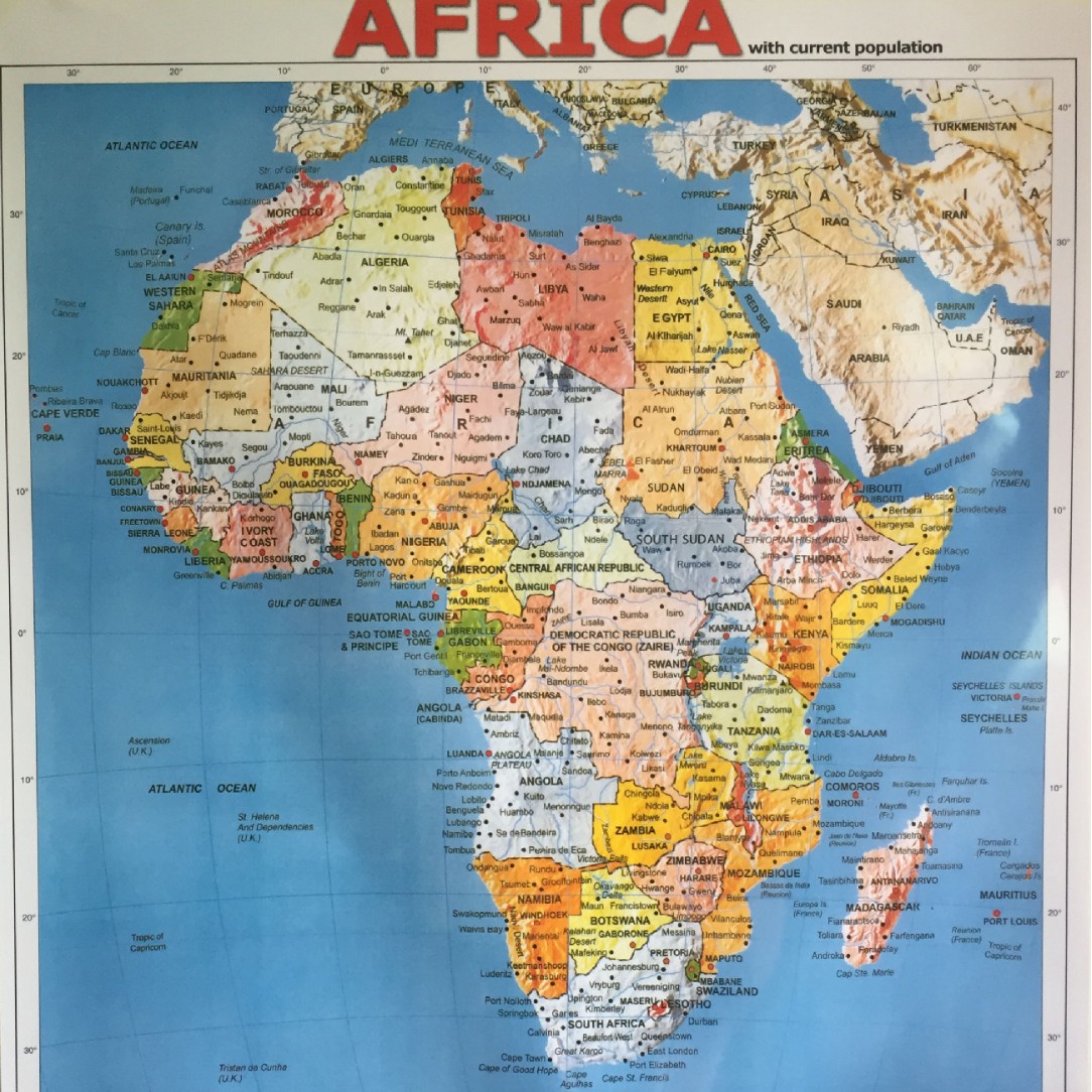 Фабричная оптовая двусторонняя водостойкая бумага для карт Африки