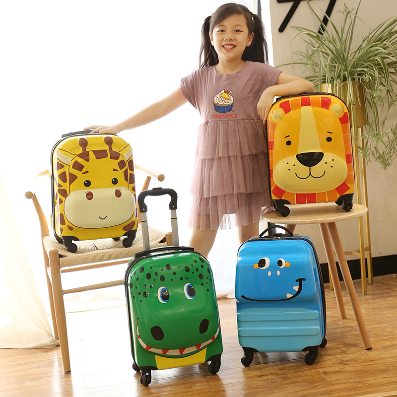 Children's Trolley Case 18inch Cartoon Cute Animal Suitcase Manufacturer Wholesale Universal Wheel Suitcase Boarding Case