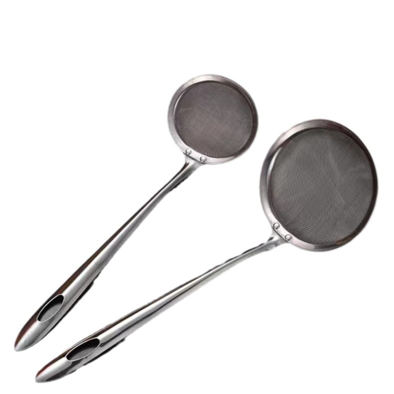 Stainless Steel Tail Grease Leakage Kitchen Mesh Colander Soybean Milk Filter Mesh Leakage Oil Filter Spoon Foam Spoon