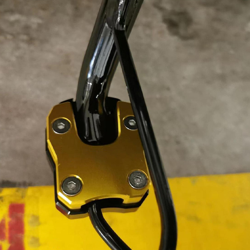 Cnc Modified Side Support Base Motorcycle Foot Support Enlarged Base Calf Electric Vehicle Side Stand Anti-Slip Pad Side Column Pad