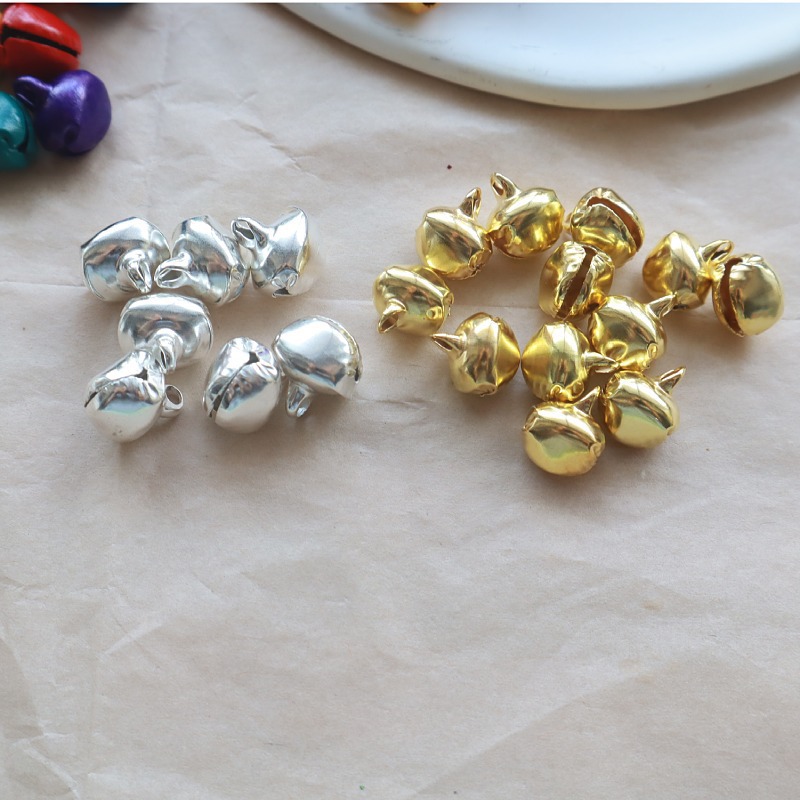 Electroplated Duckbill Flat Iron Bell Pet Funny Cat Stick Accessories DIY Bracelet Colorfulful Aluminum Sesame Flat Mouth Bell