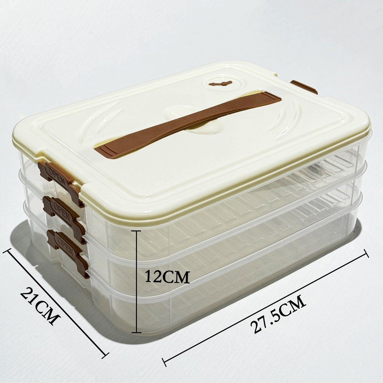 Dumpling Box Household Dumpling Freezing Box Large Capacity Dumpling Box Multi-Layer Dumpling Crisper Overlay Quick-Frozen Chaos Box