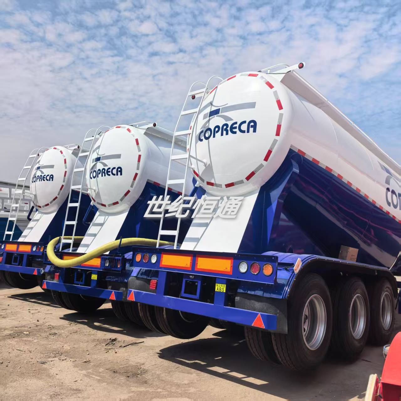 Supply of Powder and Granular Material Transport Tankers, Bulk Cement Transport Tankers, Three-Axle Powder Tankers, Four-Axle Powder Tankers to the Outside World