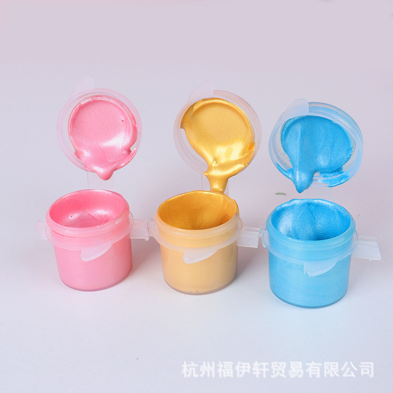 Baby hand and foot inkpad hand footprints newborn hand model hand inkpad and decorative environmental protection water-based gold paint with brush