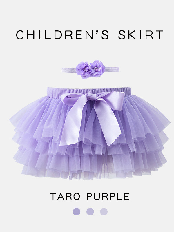 Ins Kidsren's Clothing Infant Kidsren's Skirt Baby Skirt Butt Pants Girls Short Skirt 2-Piece Set Girls Bottoming Skirt Tutu Skirt