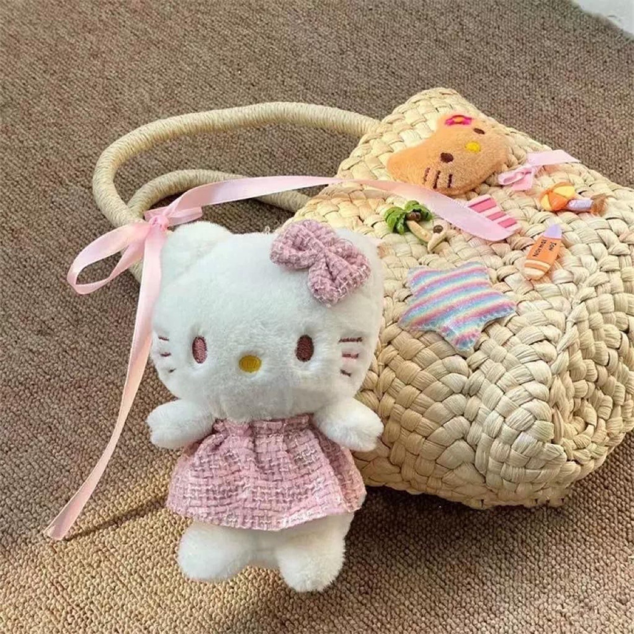 Ангел КТ кот Инстаграм девушка котенок милый подвеска юбка сумка плюшевая подвеска брелок кукла подарок