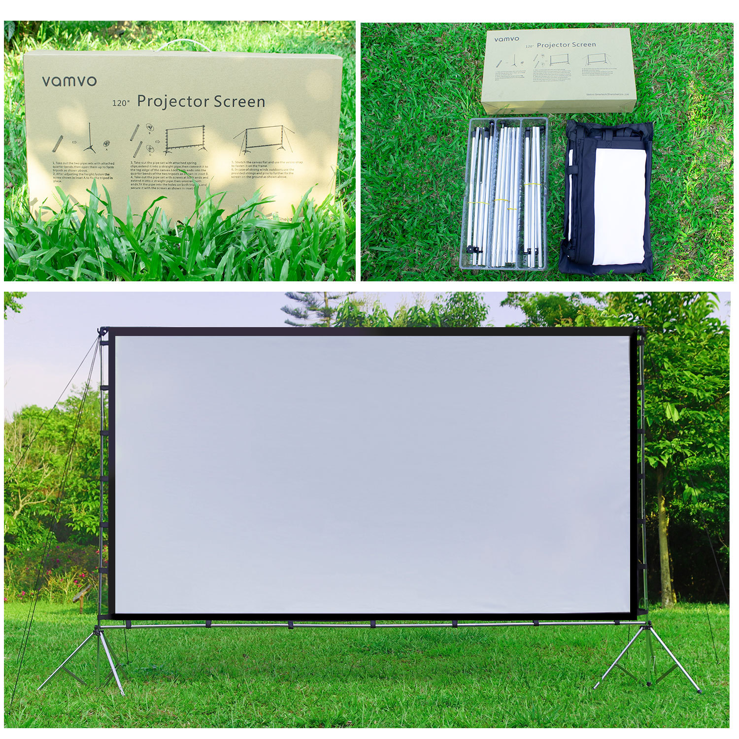 Cross-Border Aluminum Alloy 120inch Curtain 16:9 Outdoor High-Definition Portable Foldableing Projector Curtain Front and Rear Projection Curtain