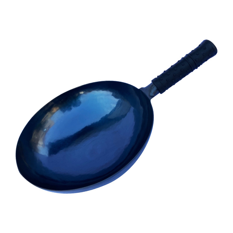 Zhangqiu Iron Pot Handmade Traditional Mirror Finish Pot Old-Style Wok Non-Stick Pan Without Coating Household Cooking Pot Manufacturer Wholesale