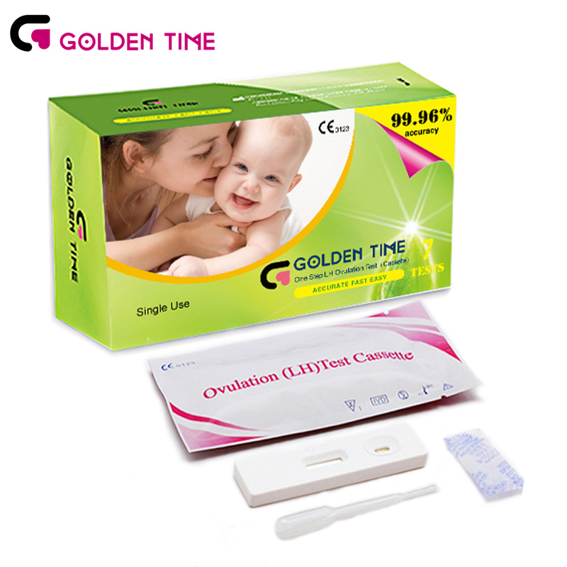 Source Manufacturer of Golden Time Ovulation Lh Test Kits for Pregnancy Preparation, Ce Certified, Supports Cross-Border Export
