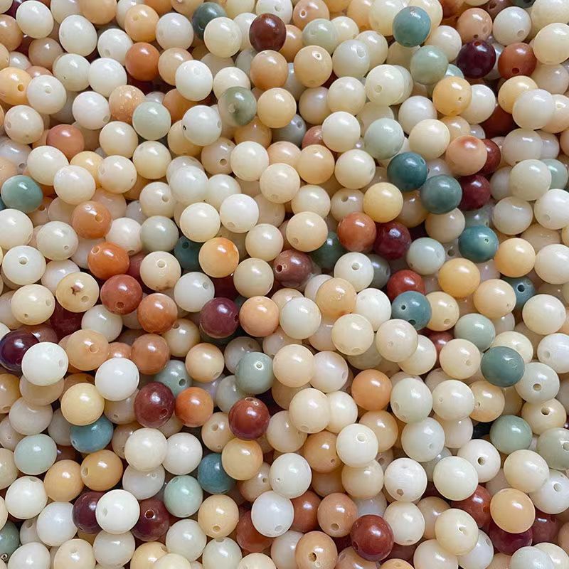 Round Bead Bodhi Scattered Bead Natural Bodhi Root Genuine Bracelet Bracelet diy Round Finger Soft Buddha Bead Wen Play Bulk Bodhi