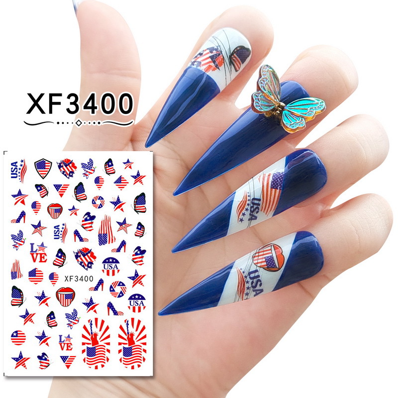 Independence Day Series Cross-border Supply Manicure Stickers Nail Stickers 8 Set Manicure Accessories