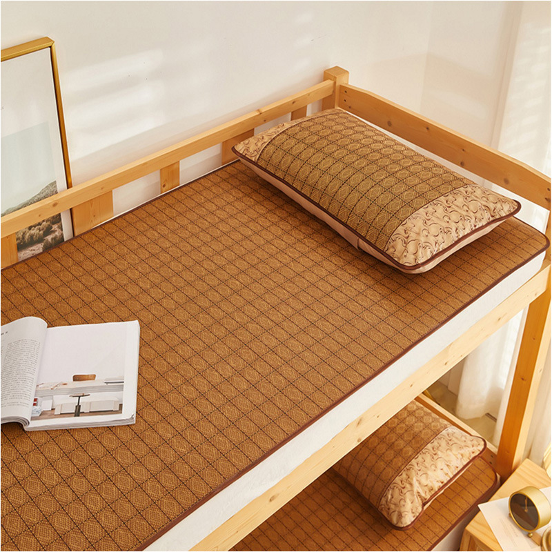 Summer rattan mat 1.5 m 1.8m bed sheet double bed dormitory student summer mat 0.9 foldable 2 m straw mat 1.2