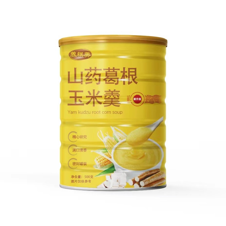 Original Yam, Kudzu, Corn Paste, Yam Coarse Grain Ready-To-Eat Breakfast Corn Flour, Low-Fat Meal Replacement Powder 500g for Delivery