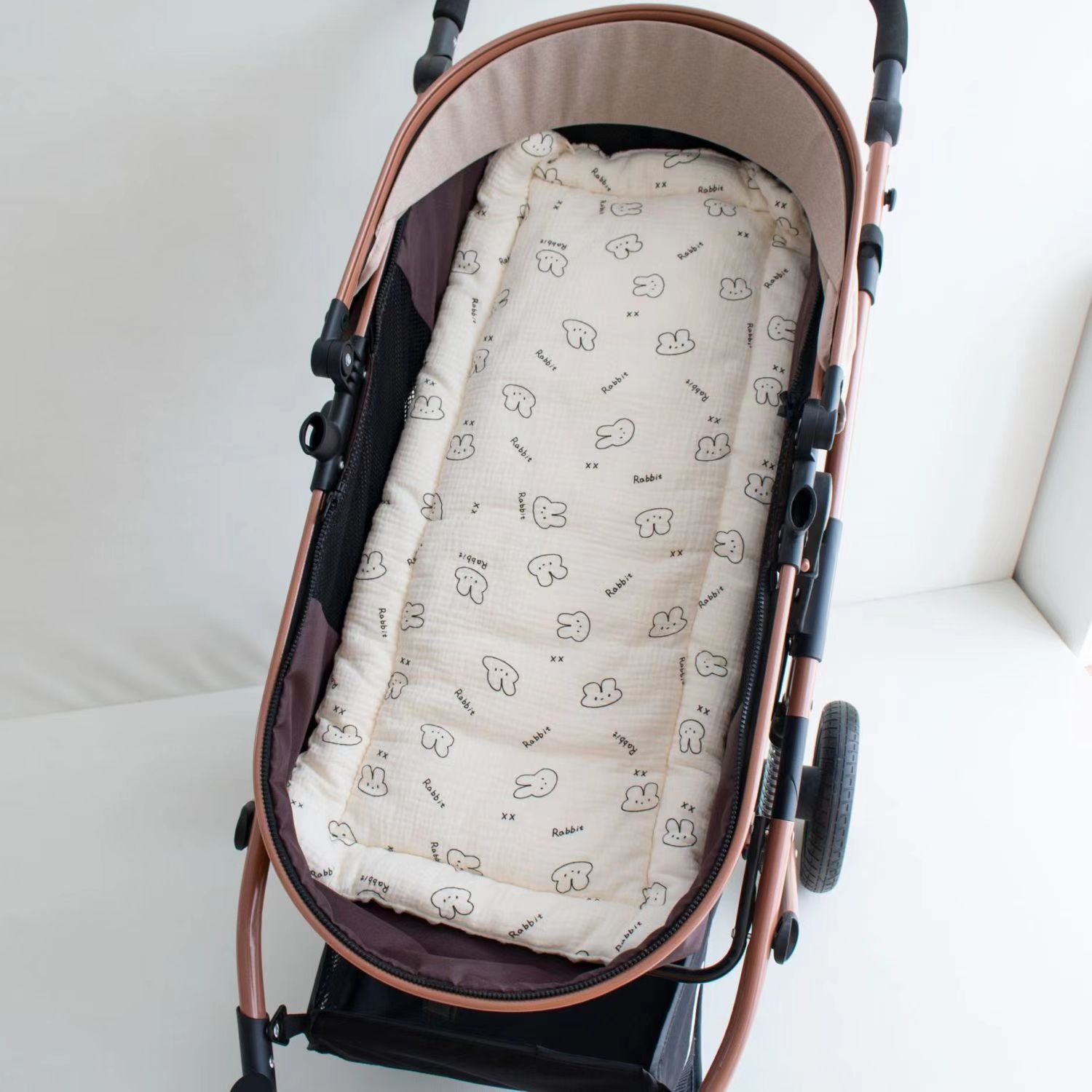 Baby Cart Cushion Newborn Wholesale Soft and Comfortable Walking Baby Thickened Bean Velvet Traffic Cotton Cushion in stock Hair