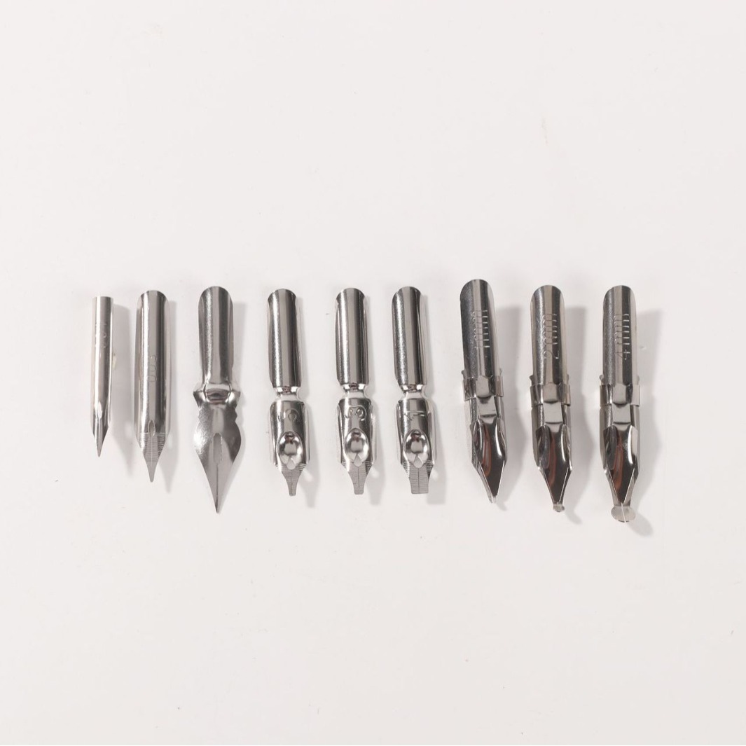 Manufacturer Supplies Dip Pen Set, Comic Pen, Artistic Calligraphy Pen, English Calligraphy Pen, Wooden Handle, 9 Nibs