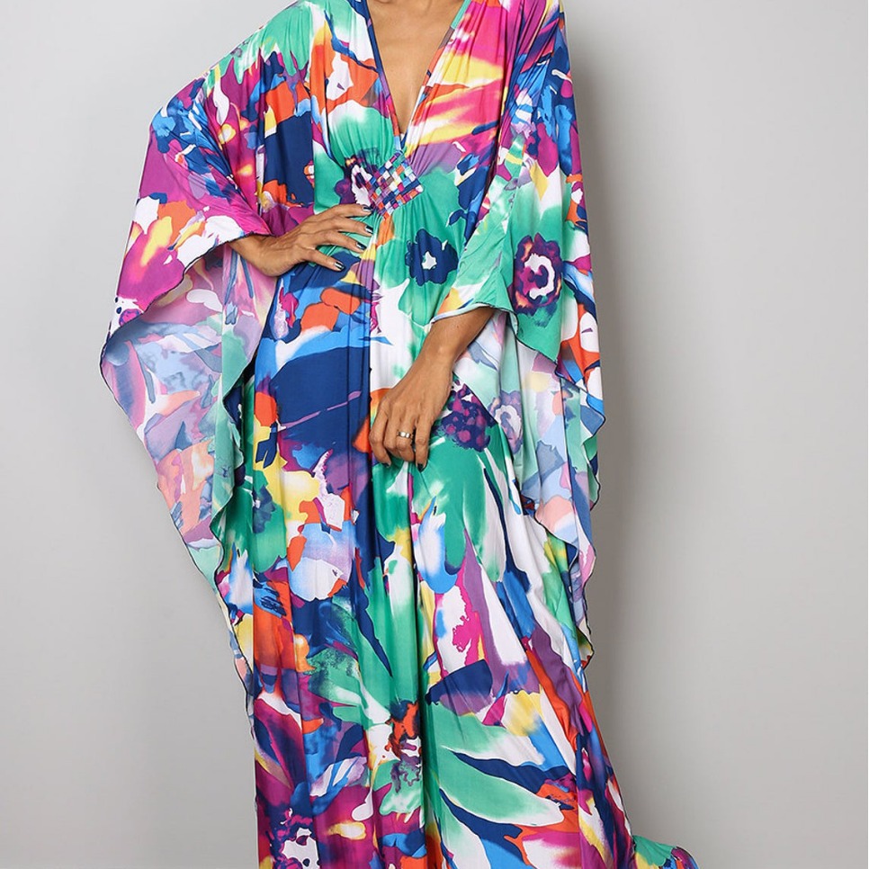 Beach Cover-Up Middle Hand-Knitted Holiday Robe Cross-Border Amazon 8693 (44 Colors) Y