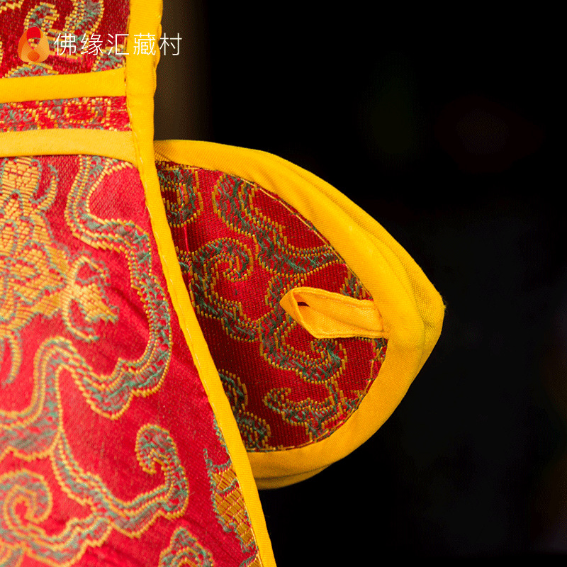 Buddha Yuan Huijin Gang Bell and Pestle Protective Cover Xizang Tantra for Nepal Hand-embroidered Double-layer Bell and Pestle Cover Large