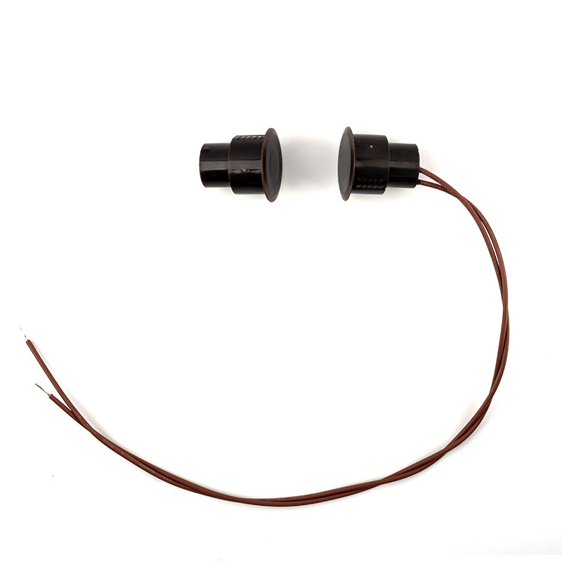 Embedded door magnetic alarm anti-theft wired door magnetic switch alarm detector concealed door magnetic normally closed normally open