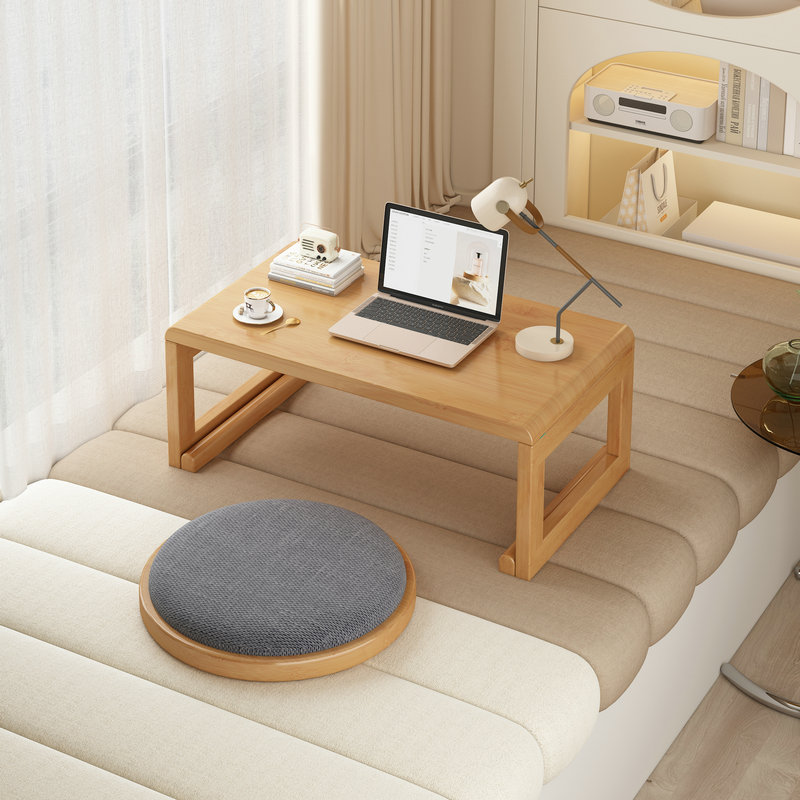 Simple Kang Table Solid Wood Tatami Bay Window Table Household Balcony Japanese Style Small Coffee Table Folding Bed Dining Table