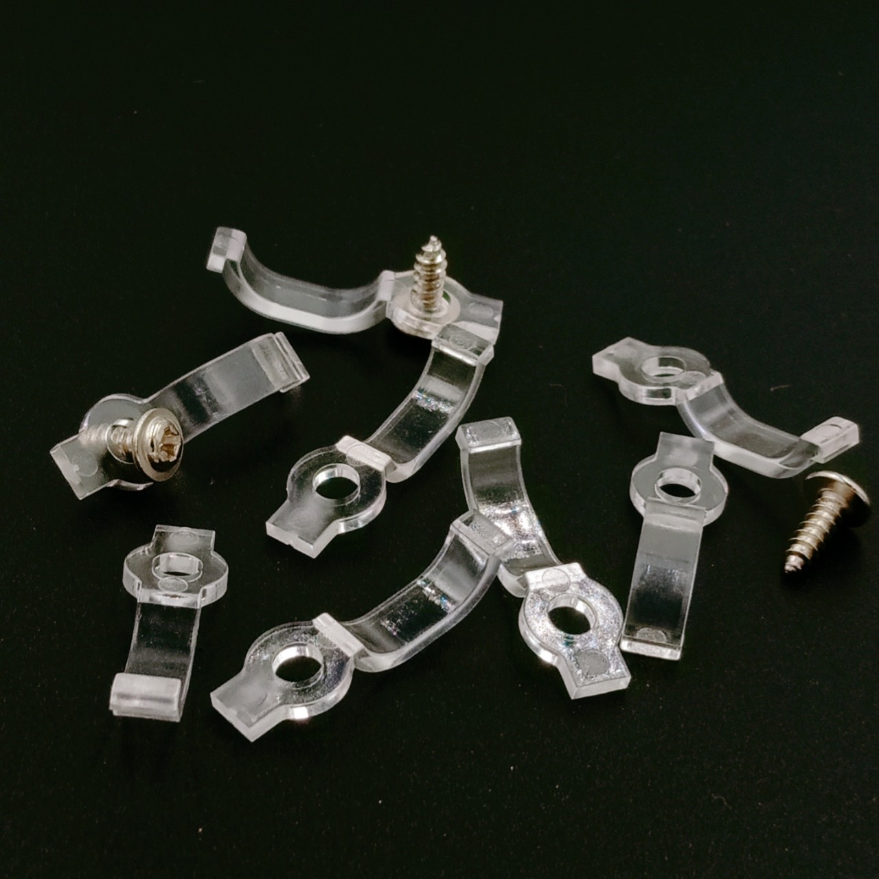 Led Bare Plate Sleeve Silicone Lamp with Fixed Clip 8Mm10Mm 12mm Transparent Rubber Buckle