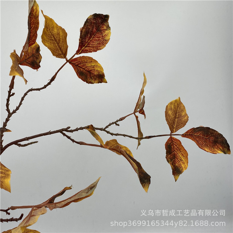 Simulated Flowers and Green Plants, Autumn Paulownia Leaves, Sycamore Leaves, Autumn Color Leaves, Soft Decoration, Atmospheric Scene Layout