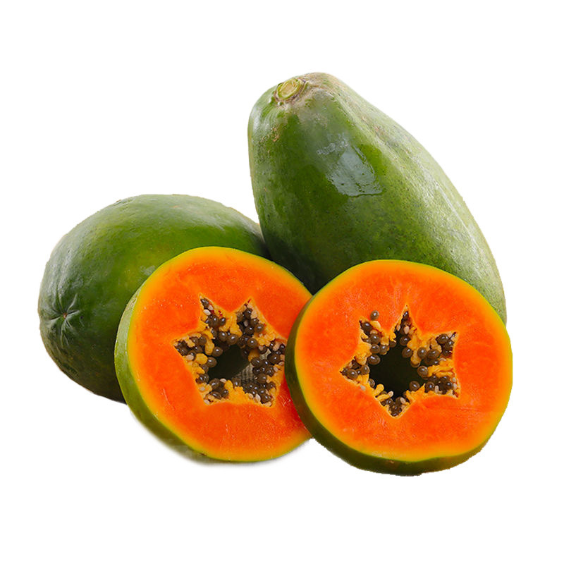 Fresh Guangxi Red Papaya Whole Box with Free Shipping Seasonal Green Papaya Milk Rock Candy Heart Non-Leizhou