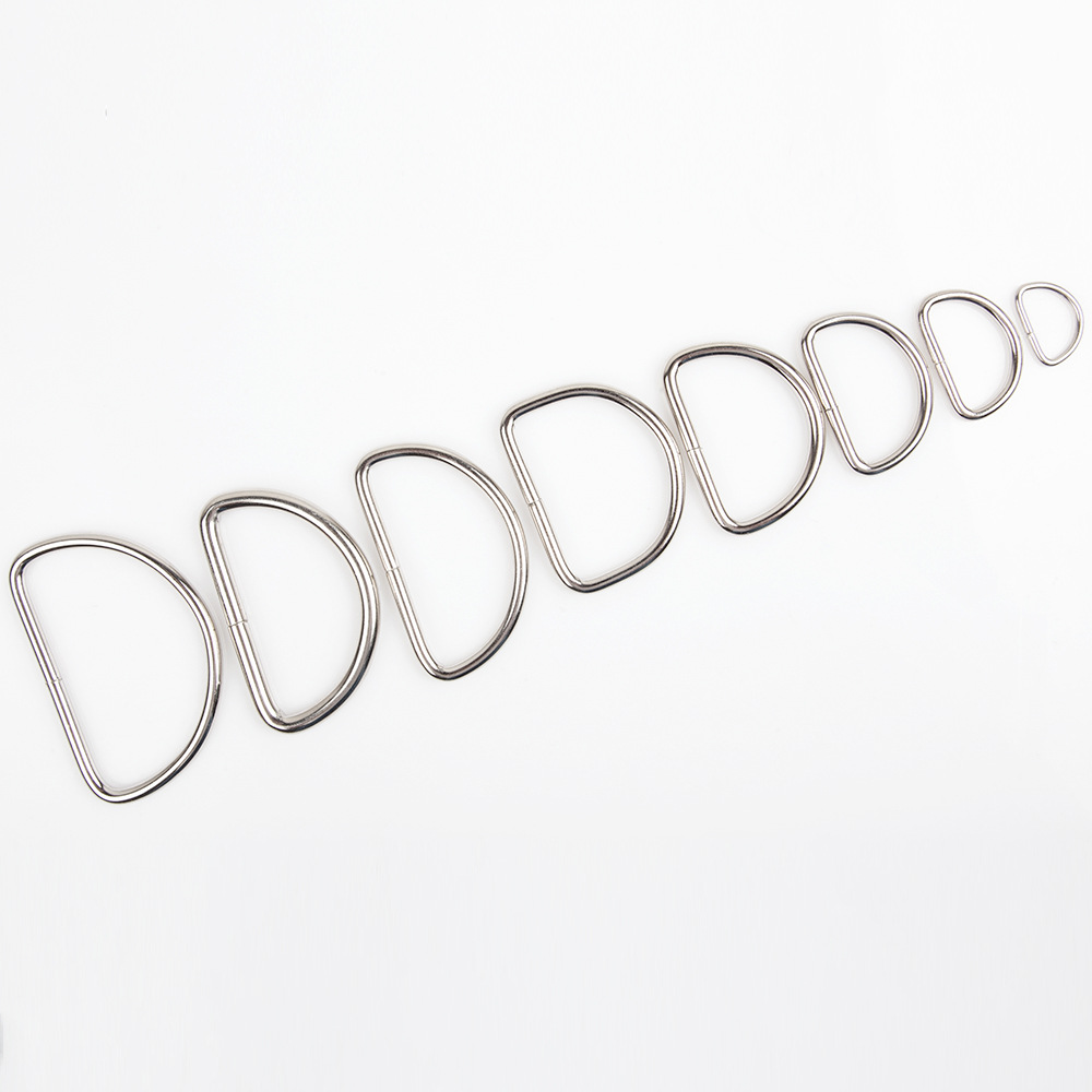 Factory direct in stock supply luggage accessories metal D-shaped buckle half ring D-shaped buckle D-shaped buckle thickened key accessories