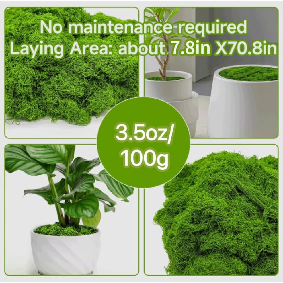 Artificial Moss indoor soft decoration micro landscape suit combination window aisle fake moss green plant landscape decoration