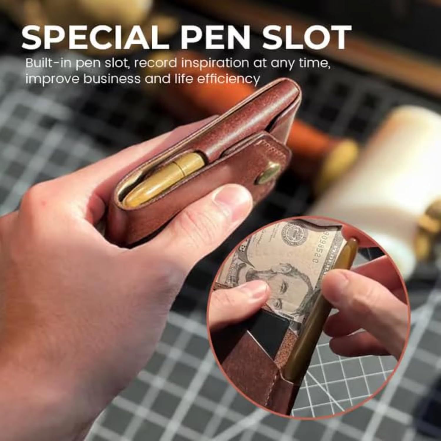 Cross-Border Customization Multifunctional Compact Walle Multifunctional Small Wallet Handmade Leather Money