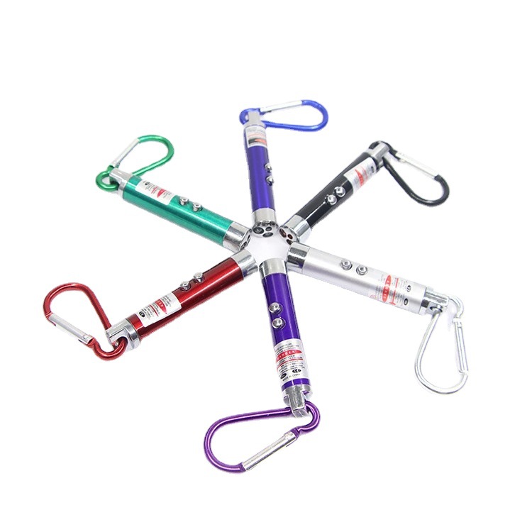 Carabiner small flashlight three-in-one laser flashlight UV fluorescent agent detection money detector LED lighting lamp