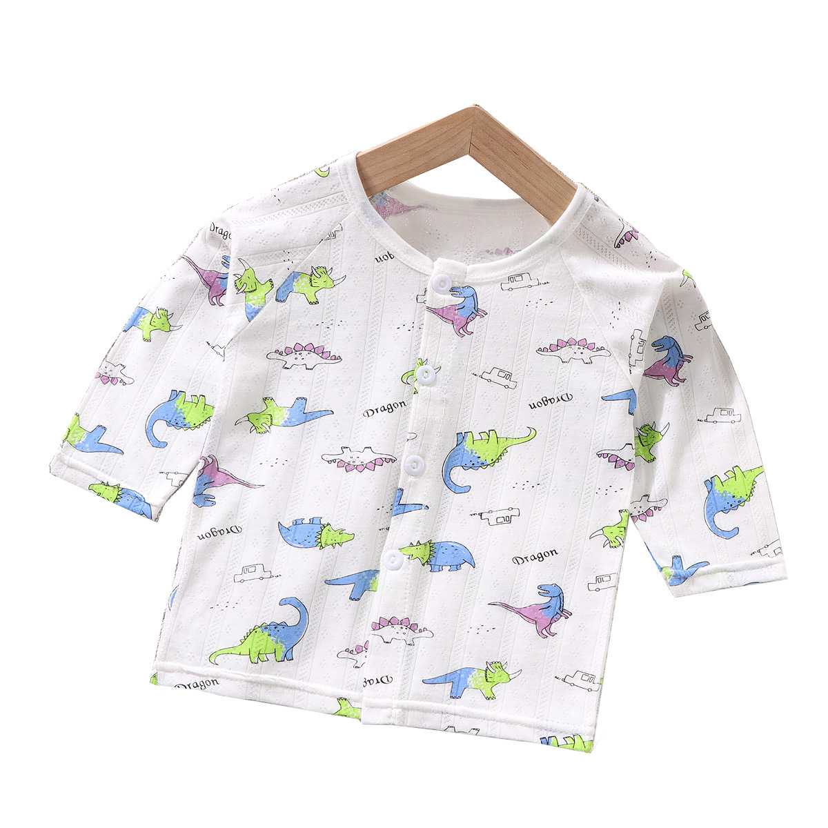 Infant Cardigan Single-Piece Top Summer Thin Nine-Quarter Sleeve Air-Conditioned Clothing for Boys and Girls, Small and Medium-Sized Kidsren's Home Clothing