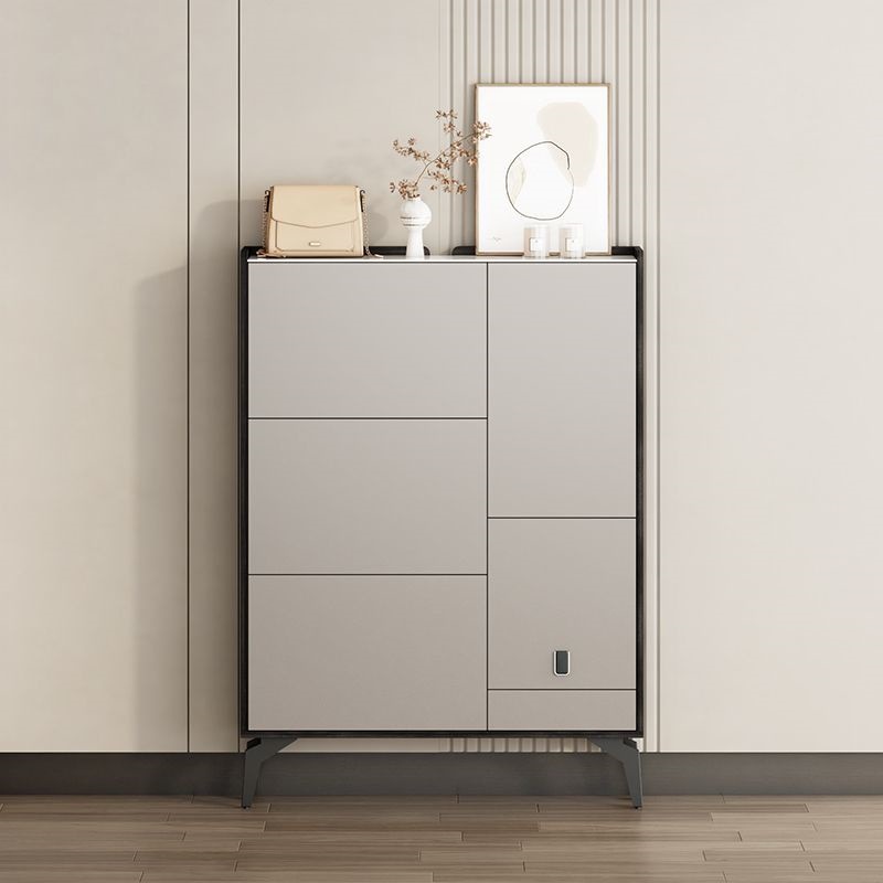 Modern Simple Large Capacity Rock Board Flip Bucket Shoe Cabinet Household Small Apartment Space-saving Sitting Entrance Cabinet