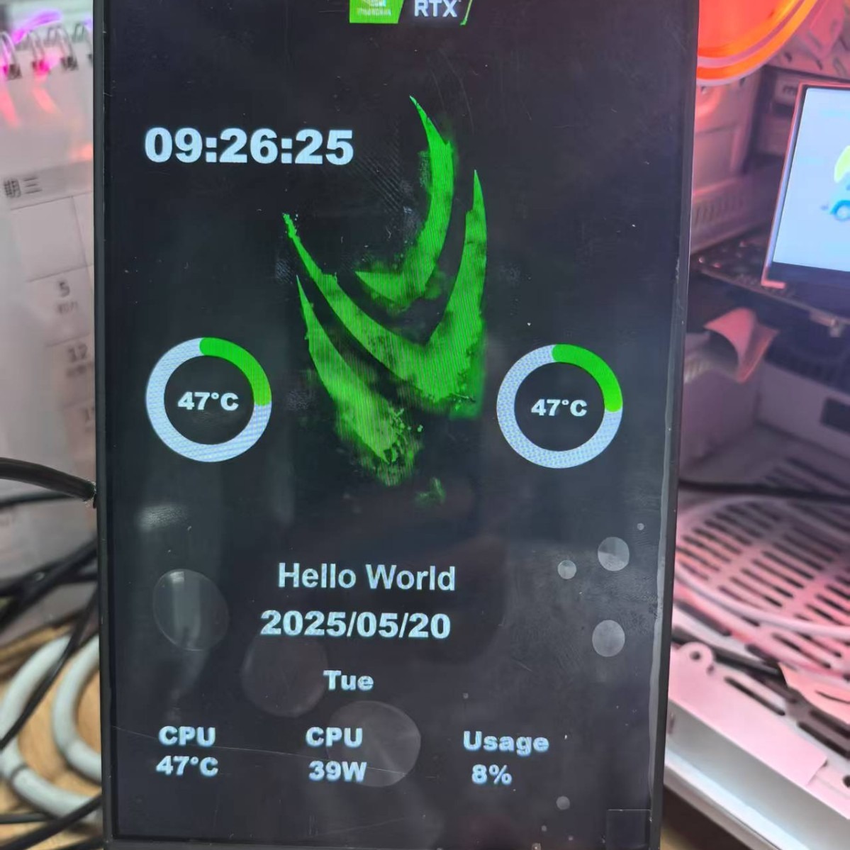 7 дюймовый вертикальный экран + плата умный дисплей шасси температура время свободный DIY зарубежный компьютер вторичный экран горячий стиль