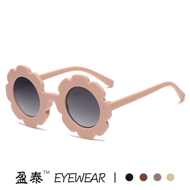 Korean Style Flower Sunglasses for Children, Fashionable and Cute Sunflower Glasses, Candy Color Anti-Uv Flower Sunglasses