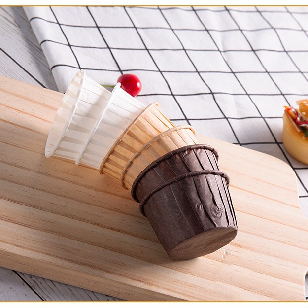 Белая натуральная бумажная чашка для кексов