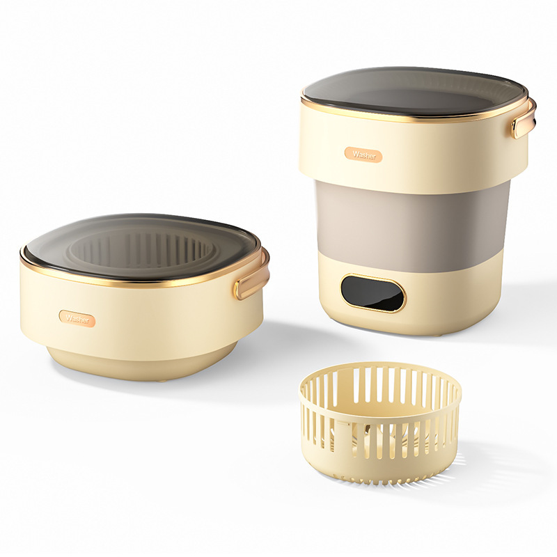 Folding Washing Machine Household Portable Eluting All-in-One Automatic Mini underwear Washing socks artifact can be dehydrated