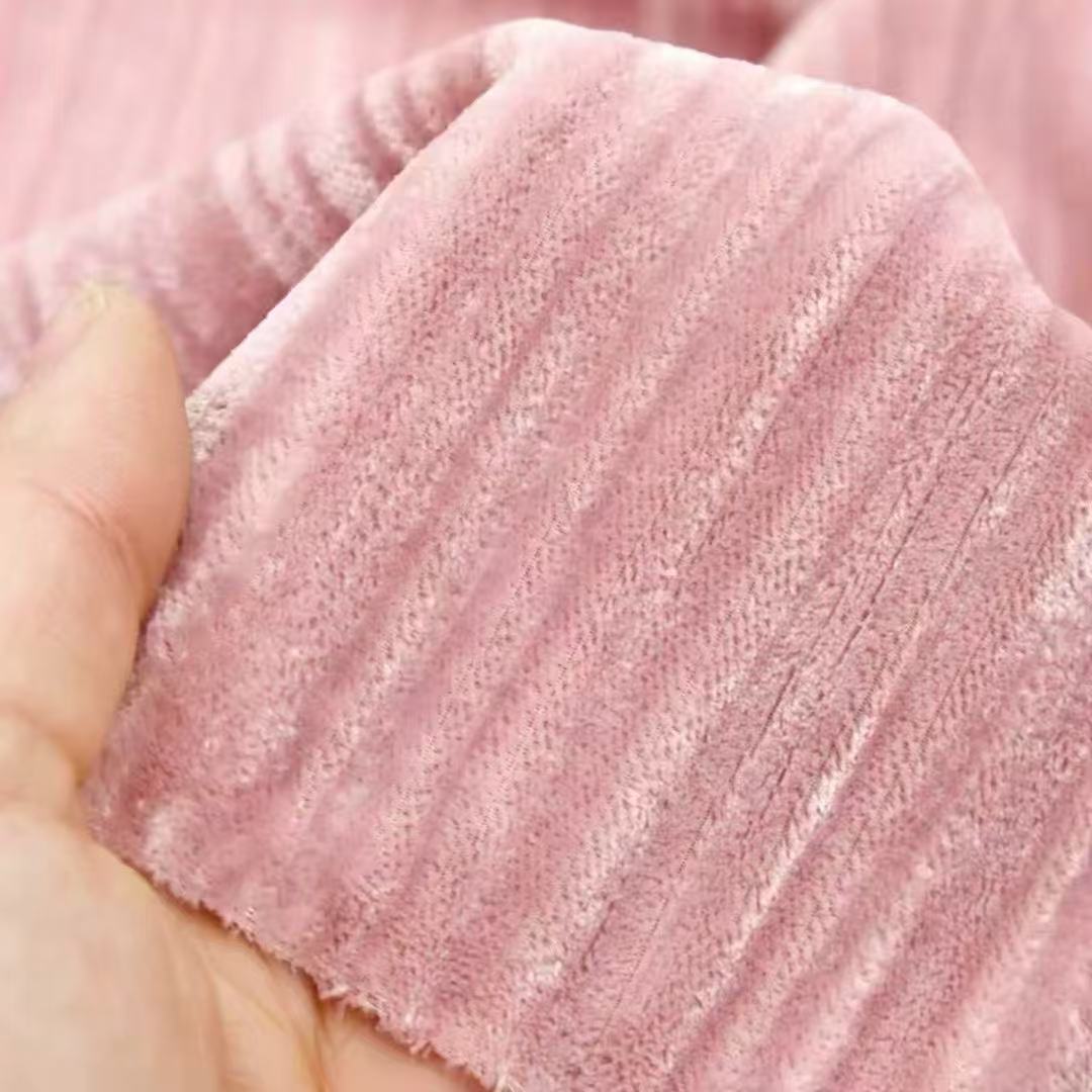 Woven Korean Velvet Straight Wrinkle Fabric for Cheongsam Dresses, Pants, Sofa Velvet Crepe Fabric for Clothing and Modern Bags