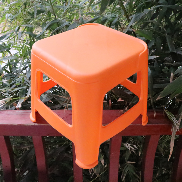 Thickened Plastic Dovetail Stool Living Room Entrance Shoe Changing Stool Adult Drop-Resistant Bench Meeting Square Stool Children's Low Stool