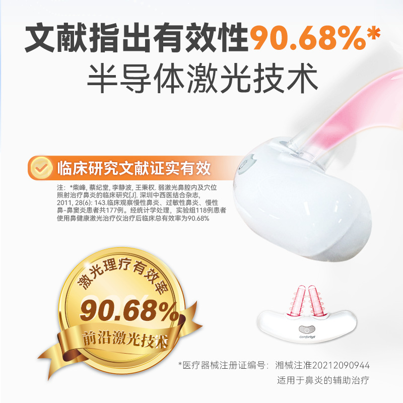 Comforbot Rhinitis Phototherapy Device for Nasal Itching, Nasal Congestion, Runny Nose, Sinusitis, Rhinitis Laser Therapy Device for Home Use