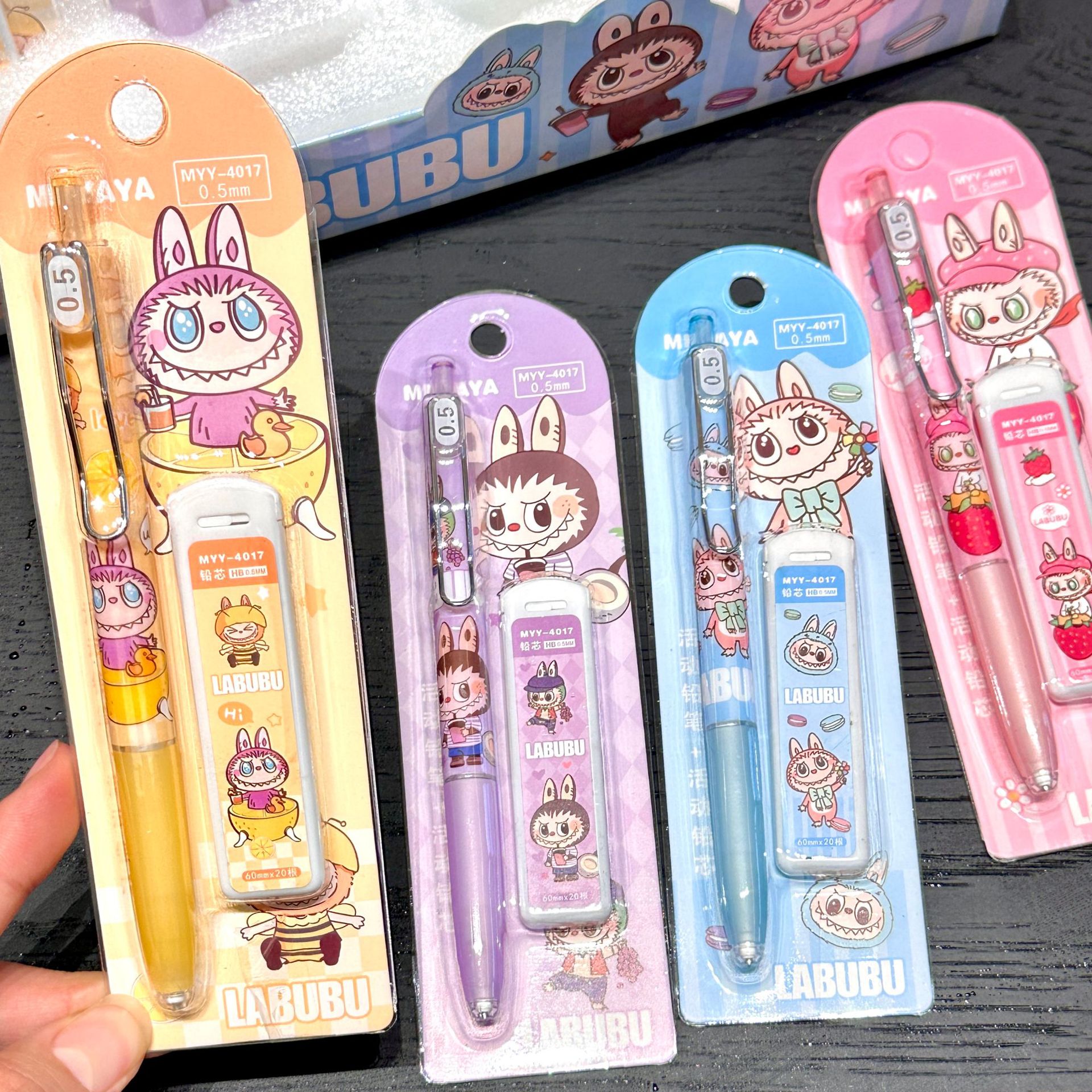 MIYAYA4017 new pull cloth activity pencil high color value cute funny students writing is not easy to break the pencil