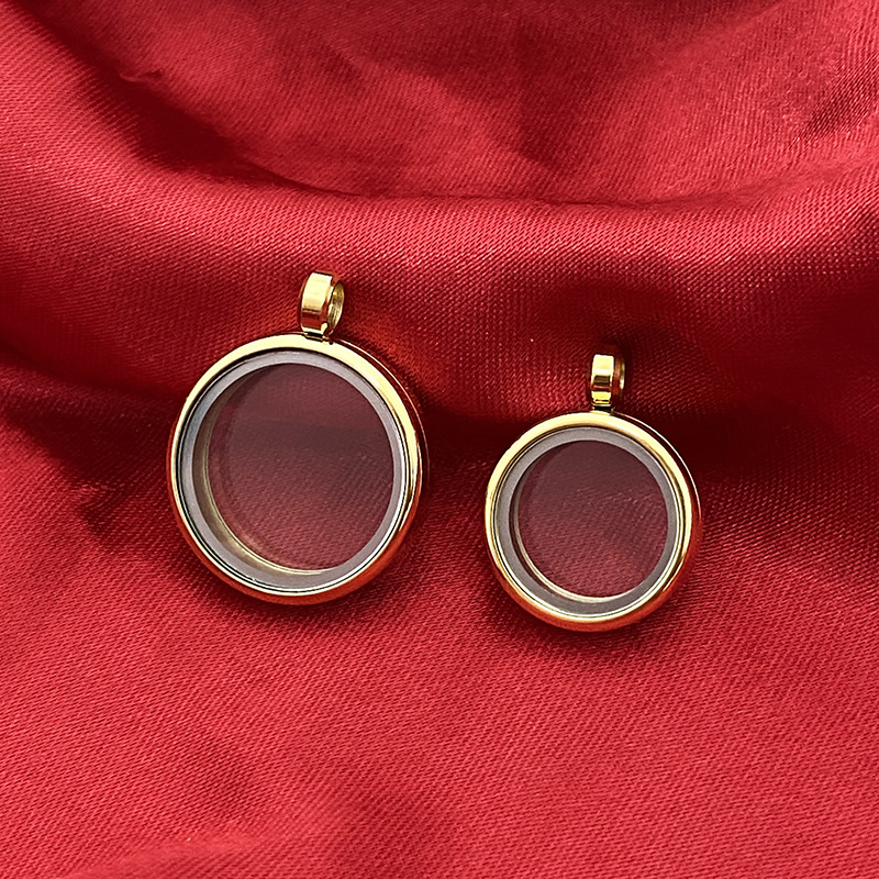 Тибетская титановая сталь тханка двусторонняя прозрачная стеклянная габу коробка многоразмерная опциональная ручная роспись французского глаза подвеска оптовая продажа