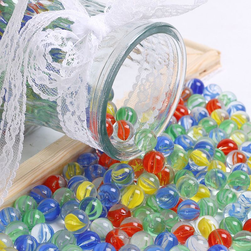 Glass beads 16 children's game machine colorful kindergarten marbles game video game city fish tank decoration wholesale