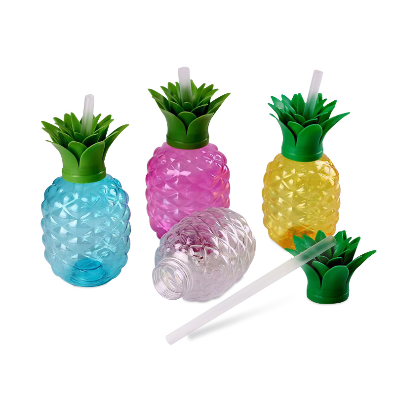 Pineapple Straw Cup Ins Style Creative Fruit Cup Popular Straw Cup Milk Tea Cup Strawberry Grape Shaped Cup