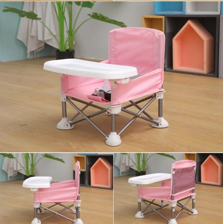 Children's Dining Chair Portable Foldable Baby Dining Chair Baby Dining Table Small Chair Baby Dinner Out Folding